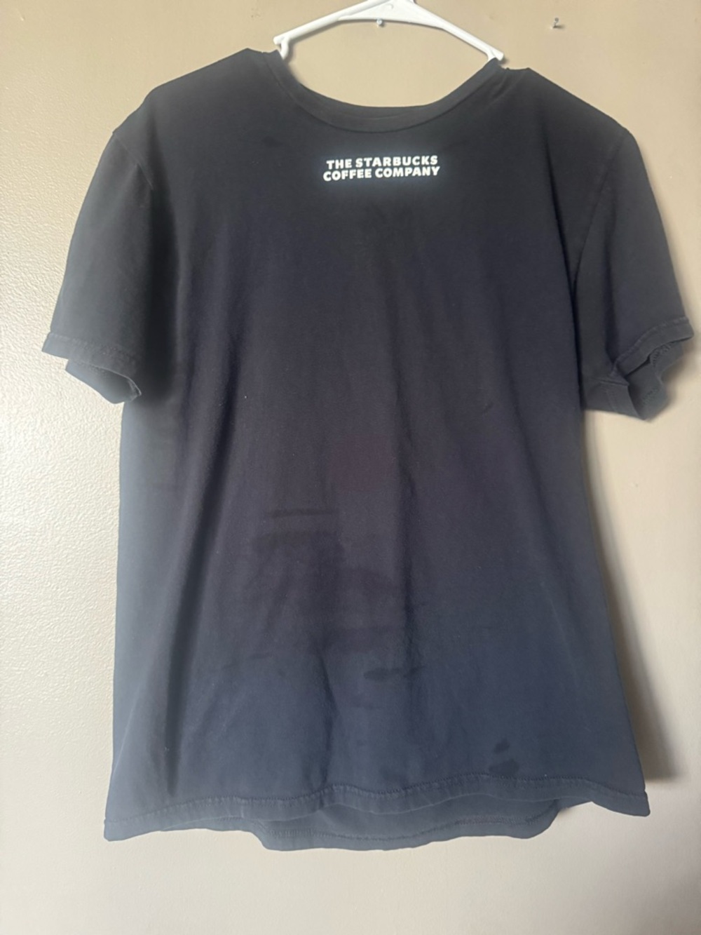 Preloved Authentic Starbucks Tee Unisex Mens Womens Medium Black Logo T-Shirt